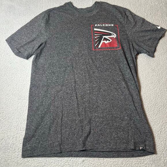 Atlanta Falcons Tee Men M Gray Nike Short Sleeve Crew Neck Pullover NFL Football - Picture 1 of 8